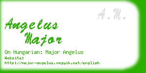 angelus major business card